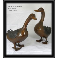 Ducks Pair Statues Bronze Figurines
