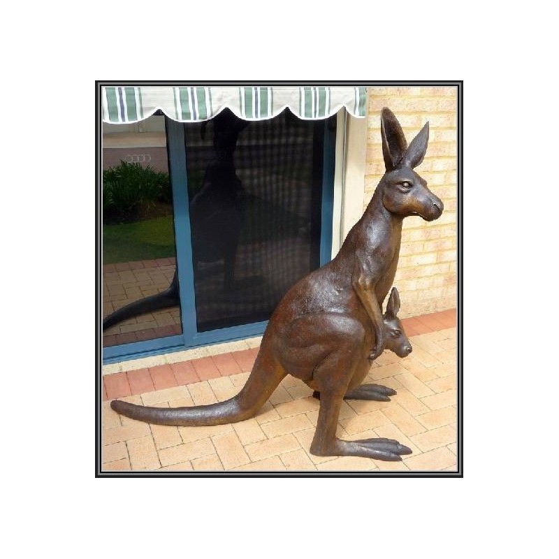 Custom Bronze Kangaroo and Joey