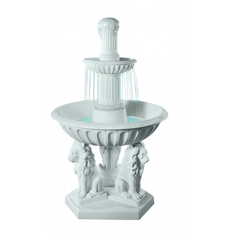 TIERED FOUNTAIN WITH LIONS 145CM