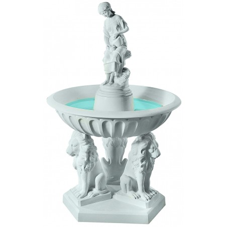 FOUNTAIN YOUNG GIRL AND LION BASE 137CM