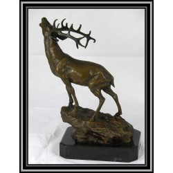 STAG ON A ROCK STATUE