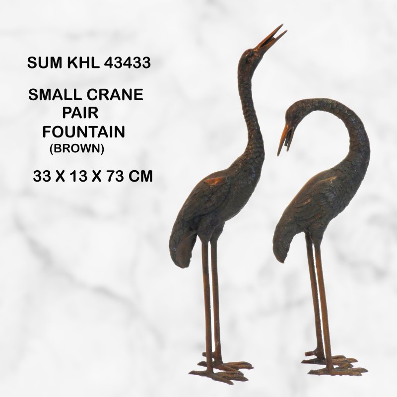 Heron pair in two tone bronze