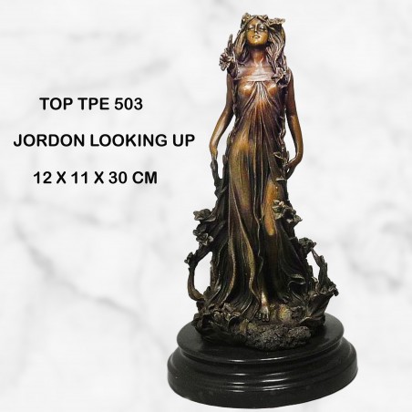 Mystical female statue figurine bronze