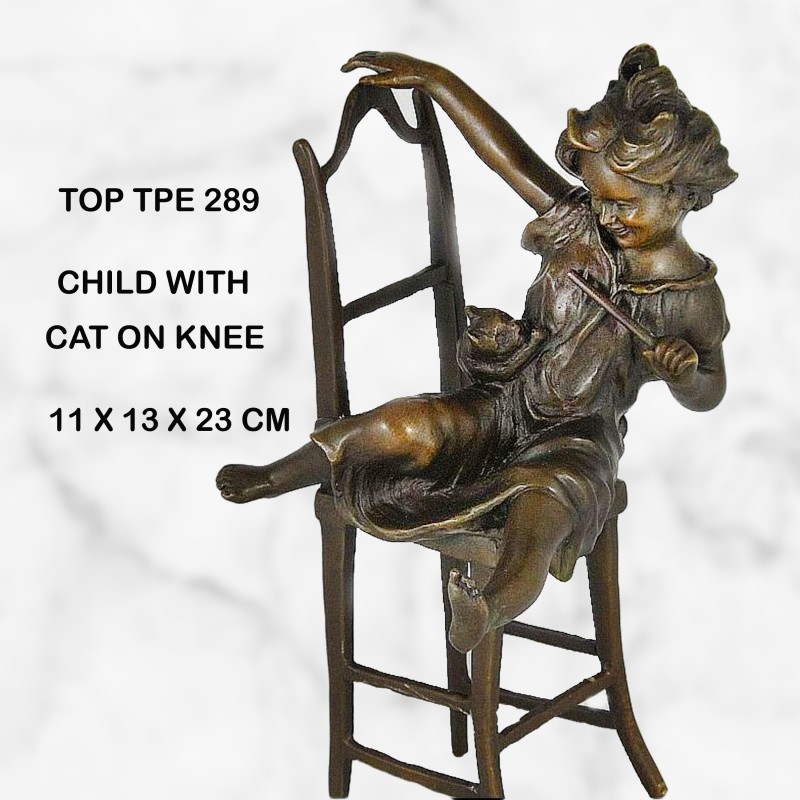 Child on chair statue