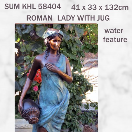 ROMAN LADY CARRYING JUG WATER FEATURE