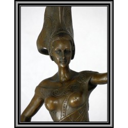 Art Deco Dancer Statue Figurine Bronze