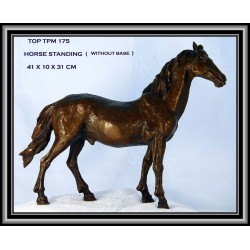 Horse Standing Statue Figurine Bronze