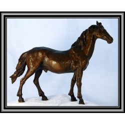 Horse Standing Statue Figurine Bronze