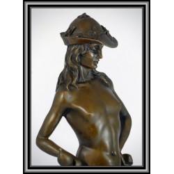 Male Nude with sword Statue Figurine Bronze