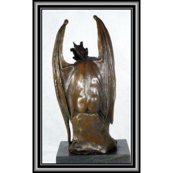 Gargoyle Sitting Statue Figurine Bronze