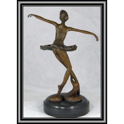 Ballet Dancer Leg Back Statue Figurine Bronze