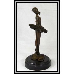 Ballet Dancer Arms Out Statue Figurine Bronze