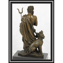 Hades and Cerebus Statue Figurine in Bronze