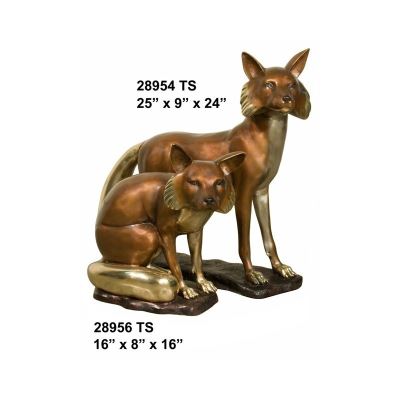 FOX STATUES BRONZE LIFE SIZE