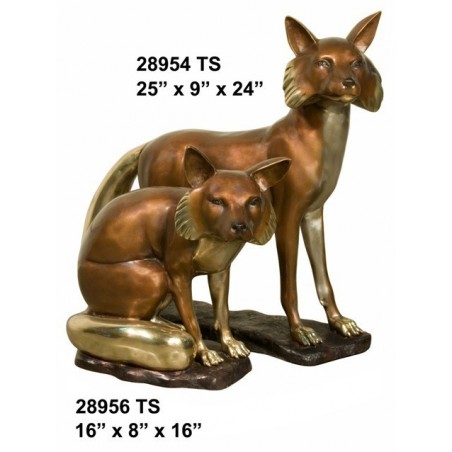 FOX STATUES BRONZE LIFE SIZE