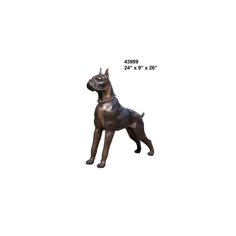 Rottweiler dog statue lifesize bronze