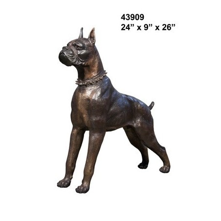 Rottweiler dog statue lifesize bronze