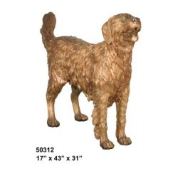 GOLDEN RETRIEVER DOG LIFESIZE STATUE