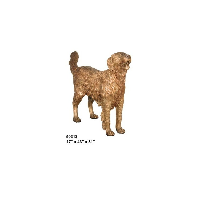 GOLDEN RETRIEVER DOG LIFESIZE STATUE