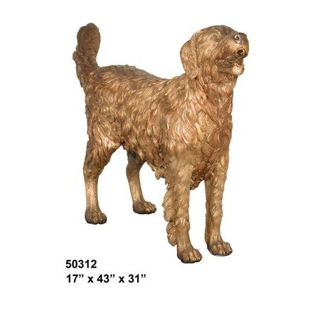 GOLDEN RETRIEVER DOG LIFESIZE STATUE