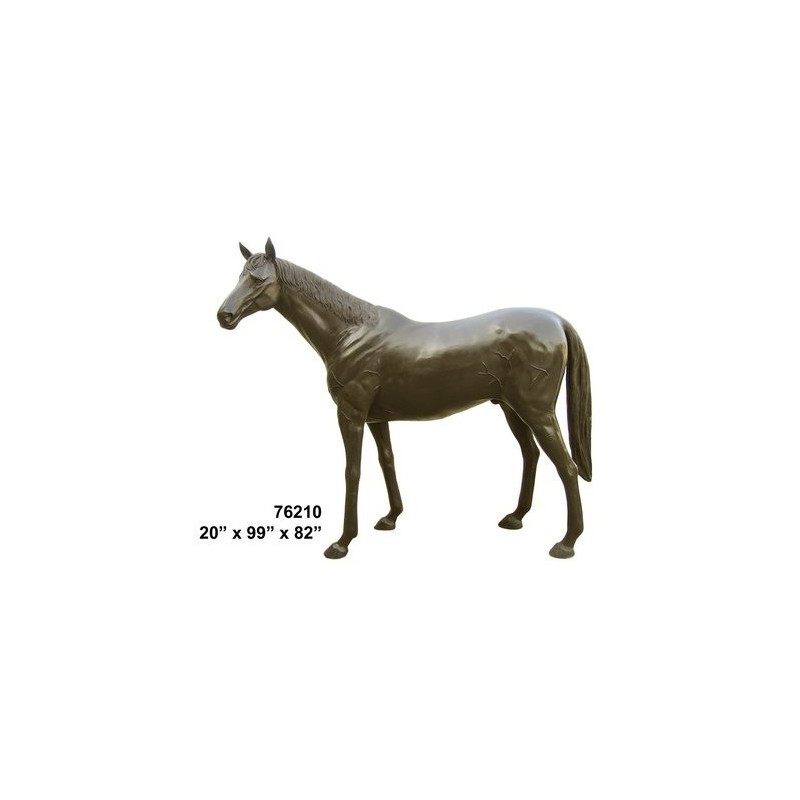 HORSE STANDING LIFESIZE BRONZE