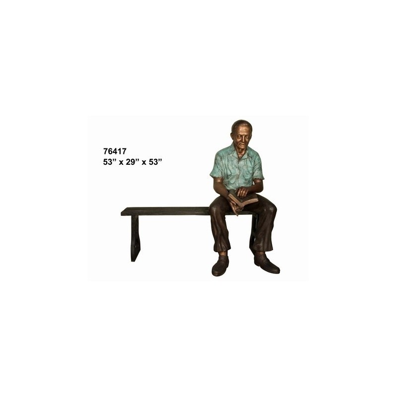 MAN GRANDAD SITTING ON PARK BENCH