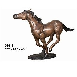 HORSE CANTERING LIFESIZE STATUE