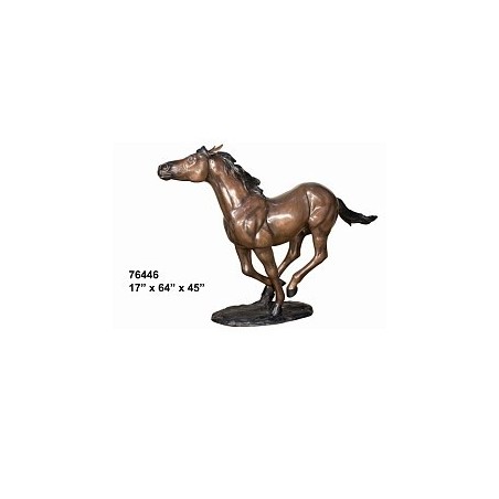 HORSE CANTERING LIFESIZE STATUE