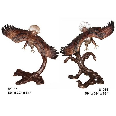 EAGLE LANDING ON BRANCH STATUE