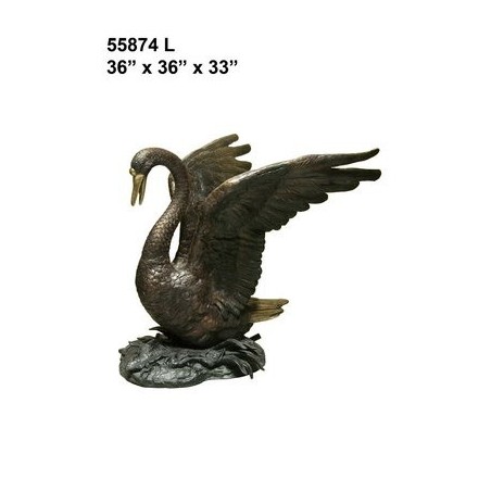 SWAN OUTSTRETCHED WINGS STATUE