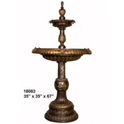 WATER FOUNTAIN TWO TIERED BRONZE
