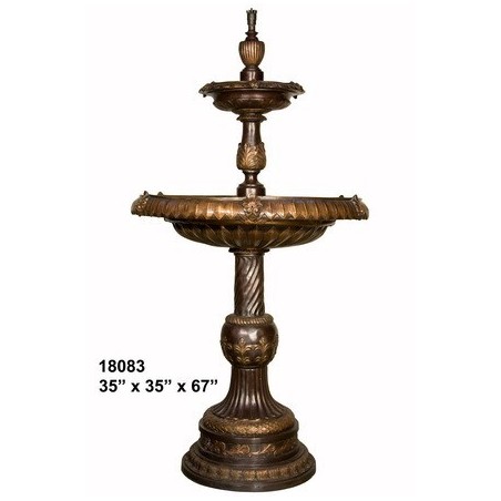 WATER FOUNTAIN TWO TIERED BRONZE